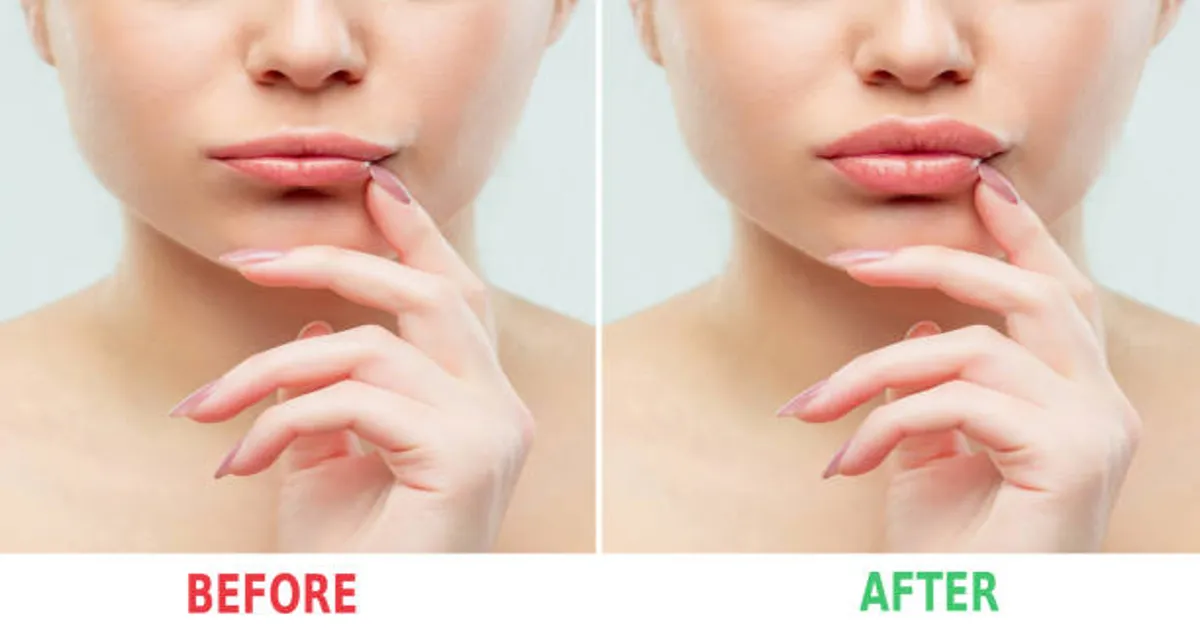 Lip Flip Before and After